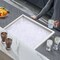 Black-Silver Stainless Steel Drop-In Ice Bin with Drain & Lid